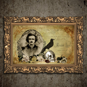 Papel De Seda Collage victoriano de Halloween de Edgar Allen Poe