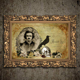 Papel De Seda Collage victoriano de Halloween de Edgar Allen Poe