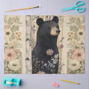 Papel De Seda Collante de flores de oseo de Woodland Cottagecore