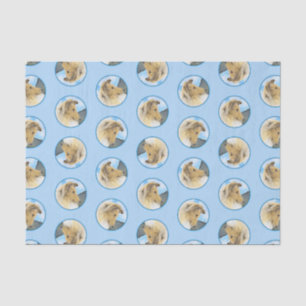 Papel De Seda Collie Pintando Rough Sable Merle Original Dog Art