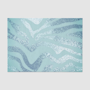 Papel De Seda Color azul plateado metálico aspecto cebra animal