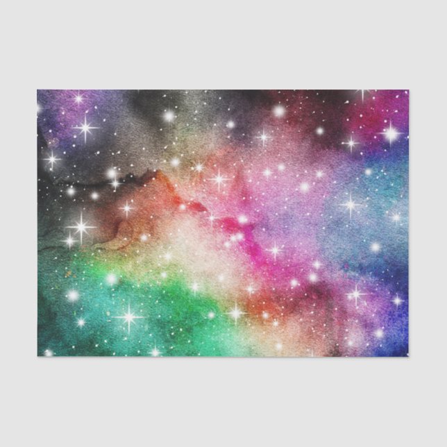 Papel De Seda Color de Agua Cósmico 1 (Anverso)