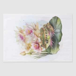 Papel De Seda Color de agua de rana