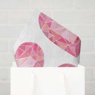 Papel De Seda Color de agua rosada Gem Glam Diamond Love