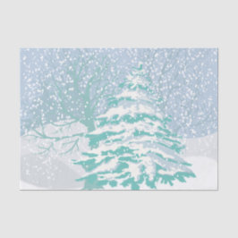 Papel De Seda COLOR DE CAMBIO DE árbol de navidad de nieve moder