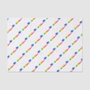 Papel De Seda Color de la acuarela del arcoiris de Nueva York
