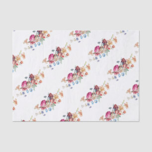 Papel De Seda Color de rosa floral del vintage elegante