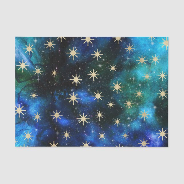 Papel De Seda Color del agua cósmico 3 (Anverso)