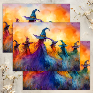 PAPEL DE SEDA COLOR DEL AGUA HALLOWEEN WITCHES DECOUPAGE