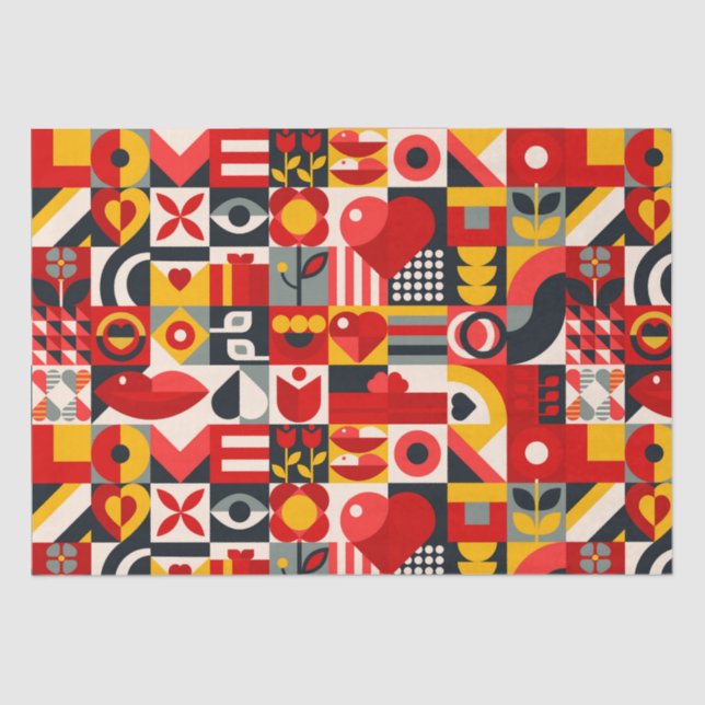 Papel De Seda Color geométrico (Anverso)