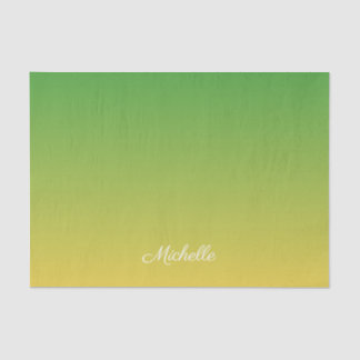 Papel De Seda Color verde y amarillo oscuro personalizado