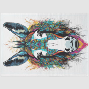 Papel De Seda Colores brillantes de arte popular en la descompos