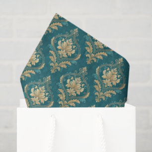 Papel De Seda Colores de boda elegantes teja verde azulado