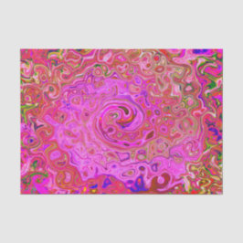 Papel De Seda Colores de Marcado Rosado Caliente Resumen Swirl R