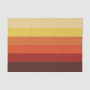Papel De Seda Colores de otoño retro moderno rayas de gradiente