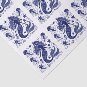 Papel De Seda Colores DIY Sultry Mermaid Medusa Estrella de Mar