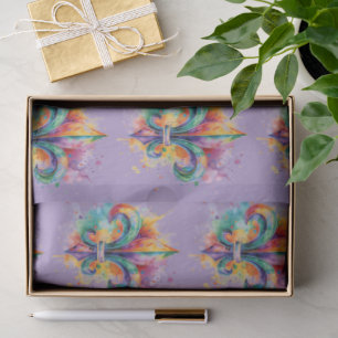 Papel De Seda Colores elegantes de Mardi Gras Decoupage