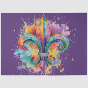 Papel De Seda Colores elegantes de Mardi Gras Decoupage