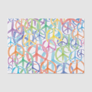 Papel De Seda Colores múltiples de los símbolos de paz
