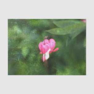 Papel De Seda Colores sangrantes de textura verde rosa floral