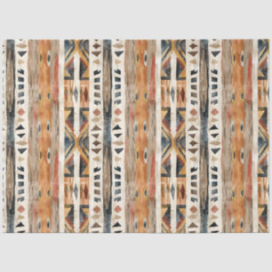 Papel De Seda Colores terrenales de diseño étnico boho