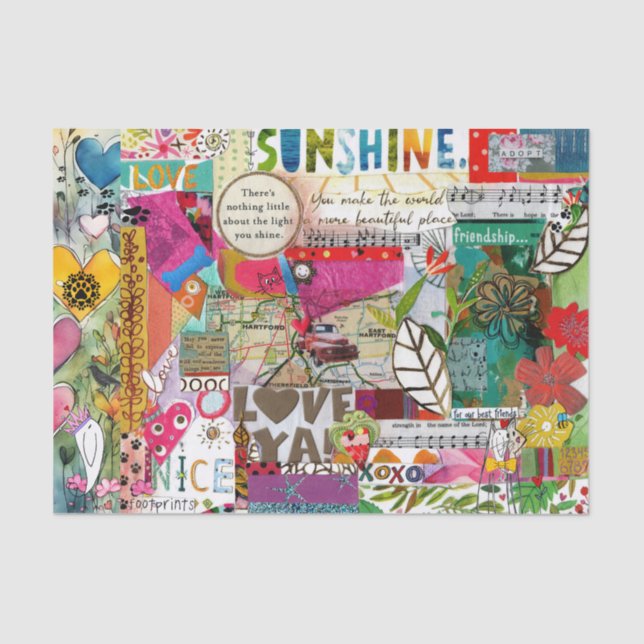 Papel De Seda Colorful Mixed Media Inspirational  (Anverso)