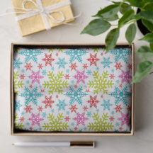 Colorful Retro Snowflakes Christmas