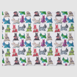 Papel De Seda Colorful Scotties