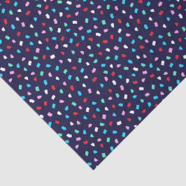 Papel De Seda Colorful Terrazzo Confetti Pattern Midnight Market