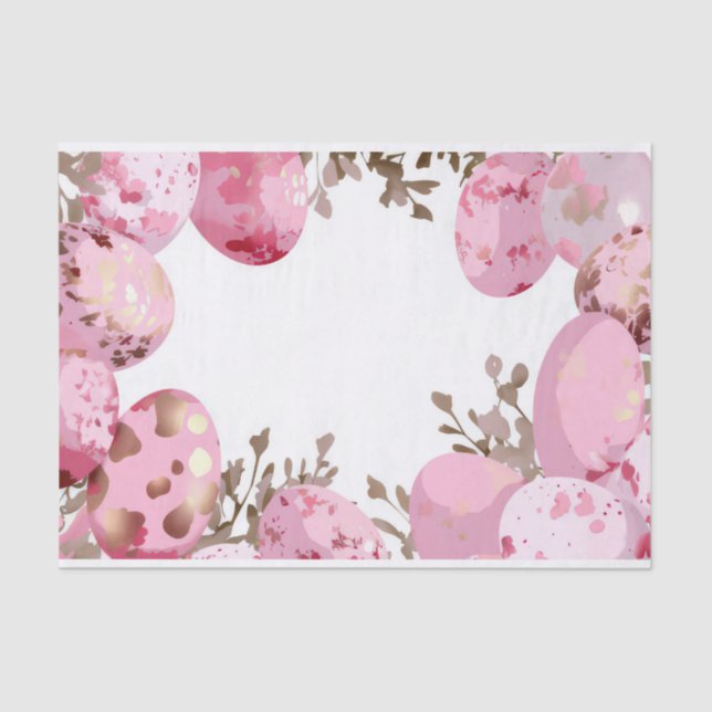 Papel De Seda Colorida acuarela Huevos de Pascua (Anverso)