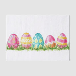 Papel De Seda Colorida acuarela Huevos de Pascua