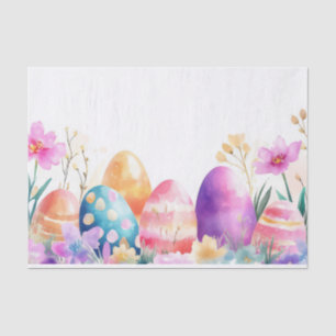 Papel De Seda Colorida acuarela Huevos de Pascua