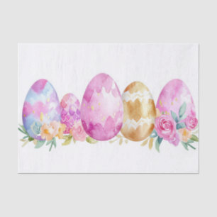 Papel De Seda Colorida acuarela Huevos de Pascua