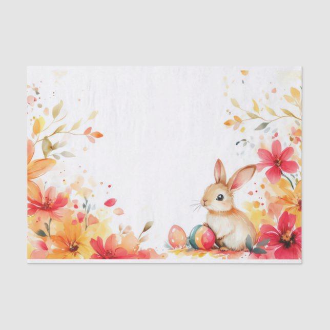 Papel De Seda Colorida acuarela Huevos de Pascua (Anverso)