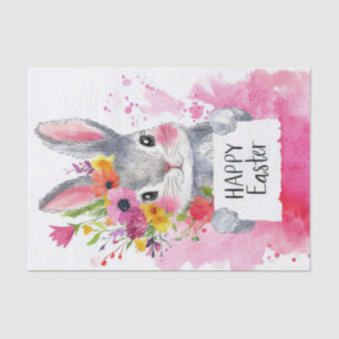 Papel De Seda Colorida acuarela Semana Santa Conejo y Flores
