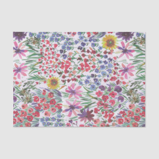 Papel De Seda Colorida colorida acuarela Floral botánica Tissu