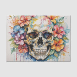 Papel De Seda Colorida descomposición de cráneo tropical hibiscu