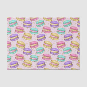 Papel De Seda Colorida Purpurina de burlas falsas Macaron Cookie