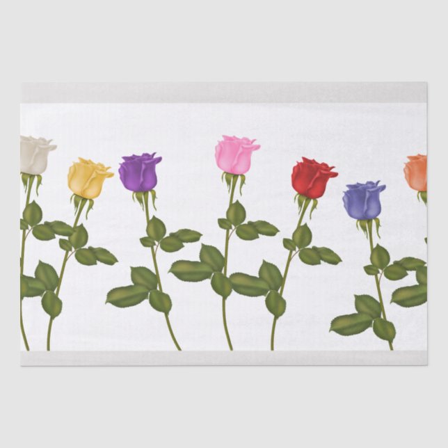 Papel De Seda Colorida selección de Rosas (Anverso)