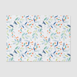 Papel De Seda Coloridas acuarelas botánicas Patrón botánico