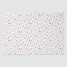 Papel De Seda Coloridas acuarelas Navidad Árboles festividades