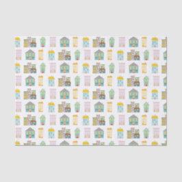 Papel De Seda Coloridas Casas Inmobiliarias