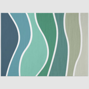 Papel De Seda Coloridas olas oceánicas