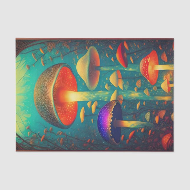 Papel De Seda Coloridas setas psicodélicas mundo de fantasía (Anverso)