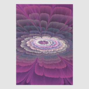 Papel De Seda Colorido Arte Abstracto Fractal de Flor Impactante