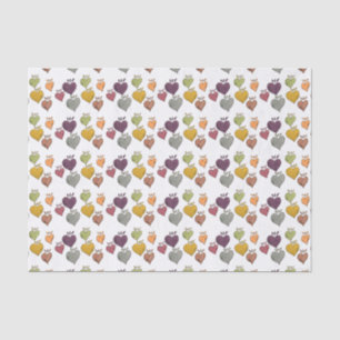 Papel De Seda Colorido Corazón con estampado