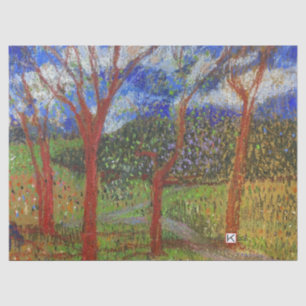 Papel de seda colorido de árbol