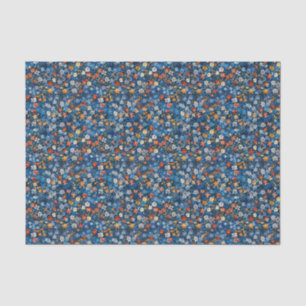 Papel De Seda Colorido Ditsy Floral Patterado