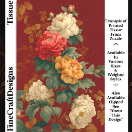 Papel De Seda Colorido estilo vintage Peonies DM6R Decoupage