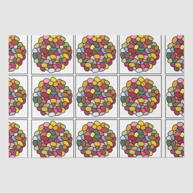 Papel De Seda Colorido Jelly Bean (Anverso)